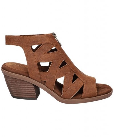 Women's Jovanah Block Heel Sandals PD04 $43.00 Shoes