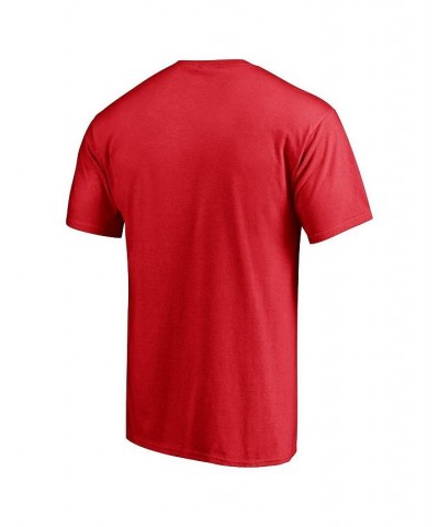 Men's Branded Red Washington Nationals Red White and Team Logo T-shirt $23.99 T-Shirts