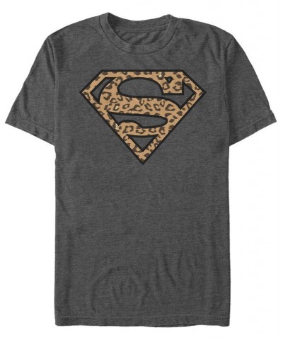 Men's Superman Super Cheetah Short Sleeve T-shirt Gray $20.64 T-Shirts