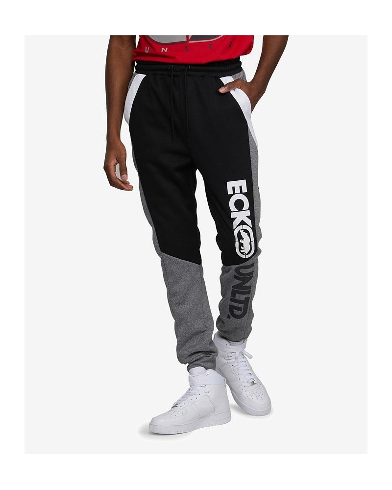 Men's Big and Tall Color Block Smooth Curves Fleece Jogger PD03 $36.72 Pants