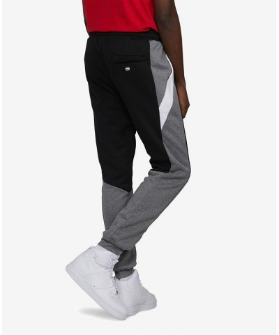 Men's Big and Tall Color Block Smooth Curves Fleece Jogger PD03 $36.72 Pants