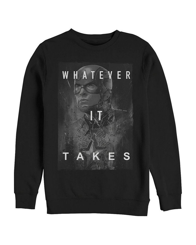 Marvel Men's Avengers Endgame Whatever It Takes, Crewneck Fleece Black $27.50 Sweatshirt