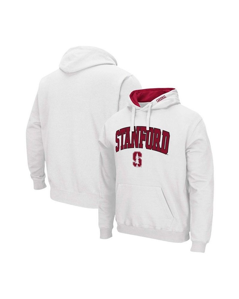 Men's White Stanford Cardinal Arch Logo 3.0 Pullover Hoodie $18.80 Sweatshirt