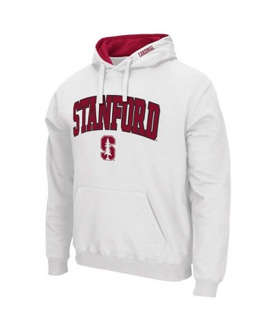 Men's White Stanford Cardinal Arch Logo 3.0 Pullover Hoodie $18.80 Sweatshirt