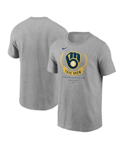 Men's Heathered Gray Milwaukee Brewers True Brew Local Team T-shirt $22.50 T-Shirts