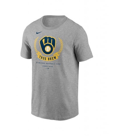 Men's Heathered Gray Milwaukee Brewers True Brew Local Team T-shirt $22.50 T-Shirts