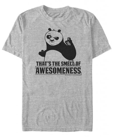 Kung Fu Panda Men's Po The Smell of Awesomeness Short Sleeve T-Shirt Gray $19.24 T-Shirts