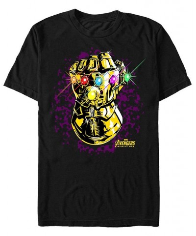 Marvel Men's Avengers Infinity War Purple Splatter Gauntlet Short Sleeve T-Shirt Black $19.94 T-Shirts