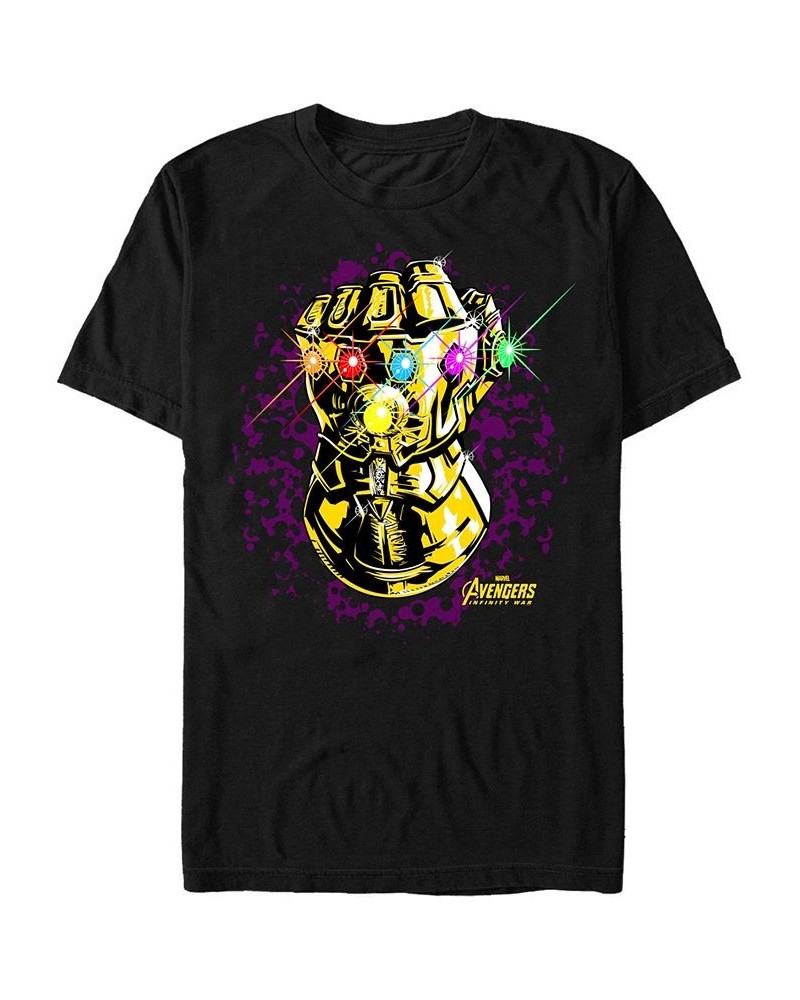 Marvel Men's Avengers Infinity War Purple Splatter Gauntlet Short Sleeve T-Shirt Black $19.94 T-Shirts