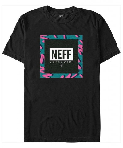 Men's NEFF Zags Box Short Sleeve T-shirt Black $17.15 T-Shirts