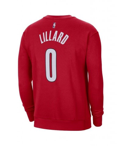 Men's Brand Damian Lillard Red Portland Trail Blazers Statement Name and Number Pullover Sweatshirt $32.90 Sweatshirt