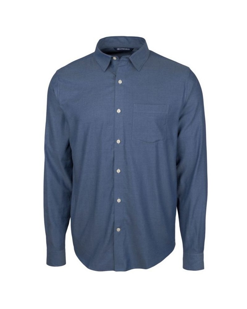 Men's Windward Twill Long Sleeve Shirt Blue $39.90 Shirts