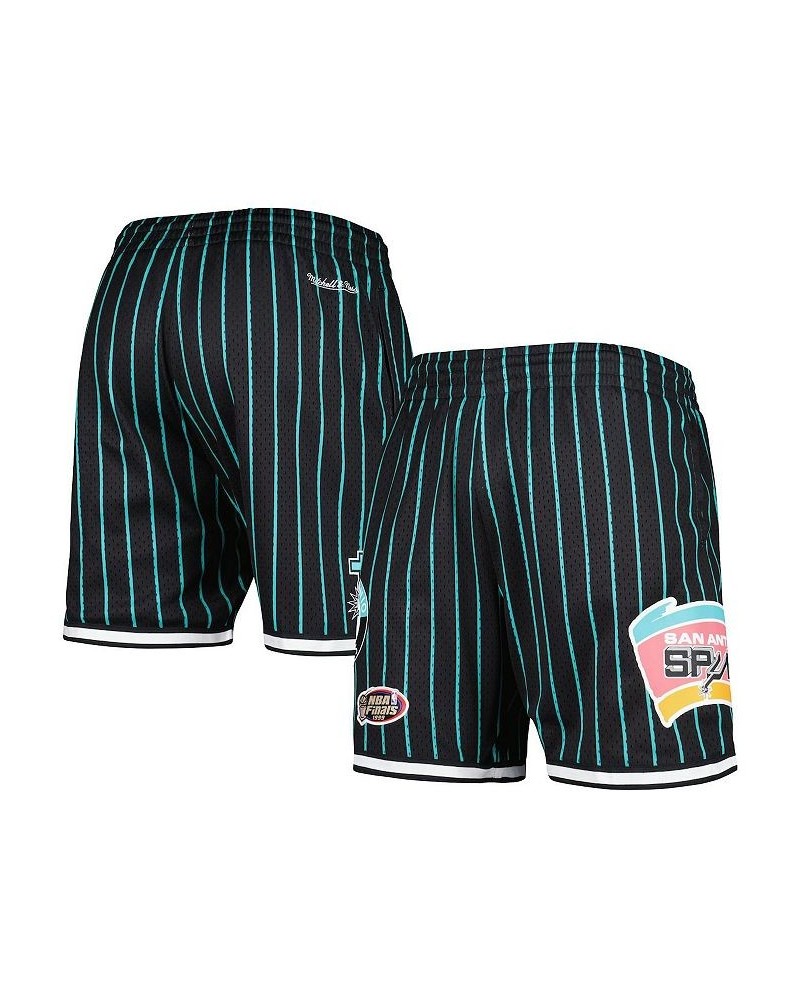 Men's Black San Antonio Spurs City Collection Heritage Mesh Shorts $47.30 Shorts