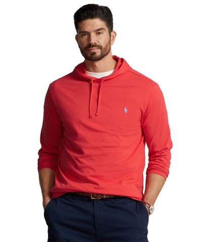 Men's Big & Tall Jersey Hooded T-Shirt Red $34.19 T-Shirts