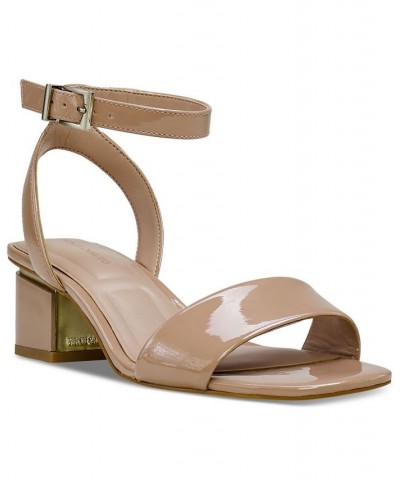 Acaylee Two-Piece Block-Heel City Sandals Pink $50.14 Shoes