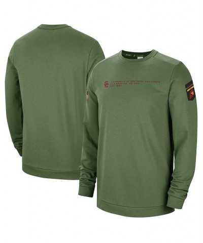 Men's Olive USC Trojans Military-Inspired Pullover Sweatshirt $31.20 Sweatshirt