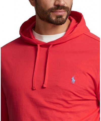 Men's Big & Tall Jersey Hooded T-Shirt Red $34.19 T-Shirts