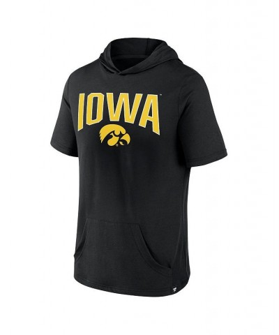 Men's Branded Black Iowa Hawkeyes Outline Lower Arch Hoodie T-shirt $25.99 T-Shirts