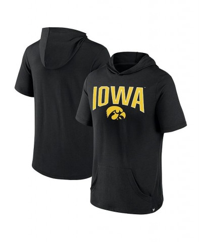 Men's Branded Black Iowa Hawkeyes Outline Lower Arch Hoodie T-shirt $25.99 T-Shirts