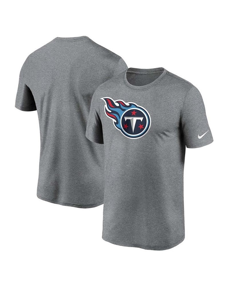 Men's Heathered Charcoal Tennessee Titans Logo Essential Legend Performance T-shirt $17.20 T-Shirts