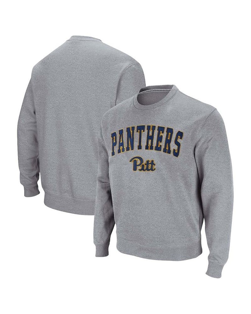 Men's Heathered Gray Pitt Panthers Arch Logo Sweatshirt $30.59 Sweatshirt