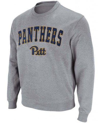 Men's Heathered Gray Pitt Panthers Arch Logo Sweatshirt $30.59 Sweatshirt