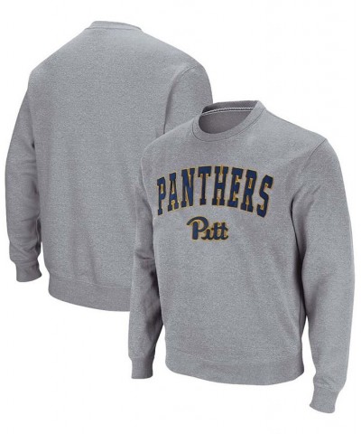 Men's Heathered Gray Pitt Panthers Arch Logo Sweatshirt $30.59 Sweatshirt