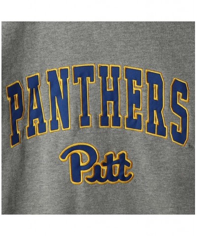 Men's Heathered Gray Pitt Panthers Arch Logo Sweatshirt $30.59 Sweatshirt