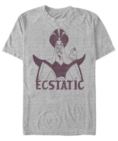 Disney Men's Aladdin Jafar Ecstatic Look, Short Sleeve T-Shirt Gray $15.75 T-Shirts