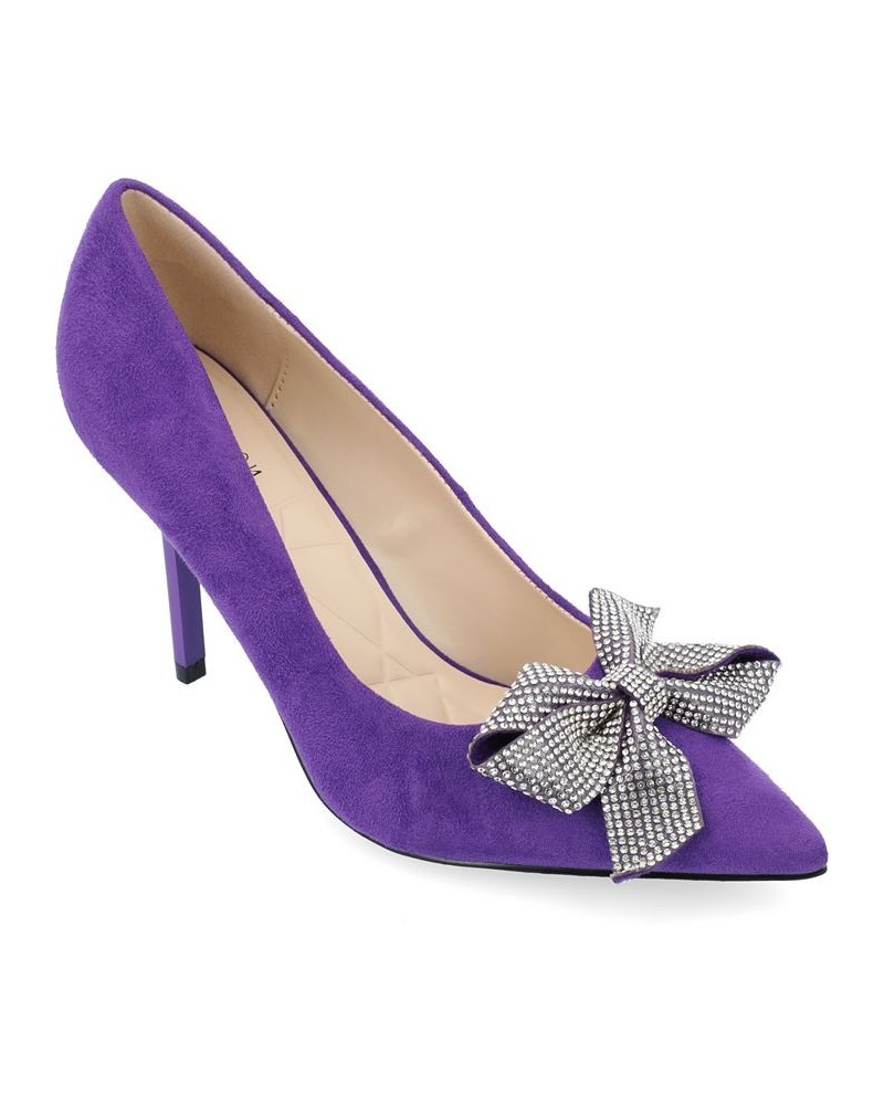 Women's Marcie Rhinestone Bow Pumps PD05 $46.20 Shoes