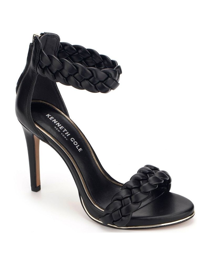 Women's Brooke 95 Braid Dress Sandals Black $53.20 Shoes