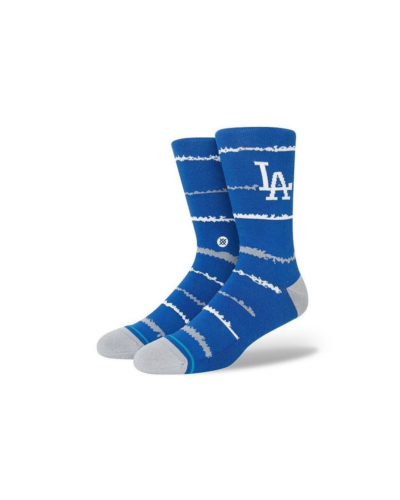 Men's Los Angeles Dodgers Chalk Crew Socks $12.96 Socks