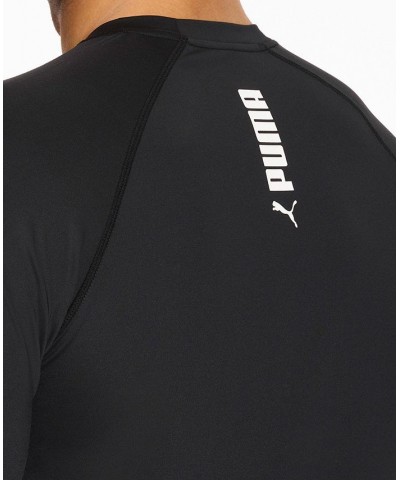 Men's Archive Regular-Fit Short-Sleeve Swim Shirt Black $13.33 Swimsuits