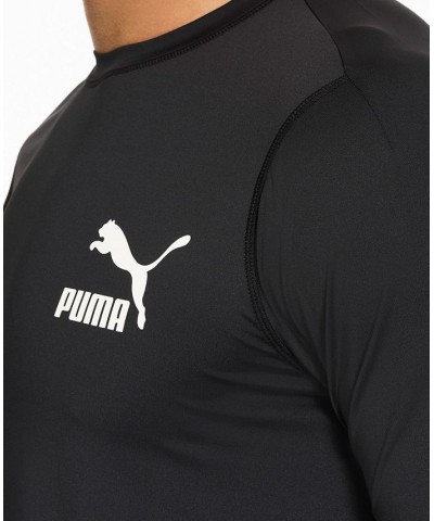 Men's Archive Regular-Fit Short-Sleeve Swim Shirt Black $13.33 Swimsuits