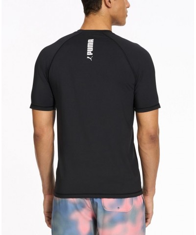 Men's Archive Regular-Fit Short-Sleeve Swim Shirt Black $13.33 Swimsuits