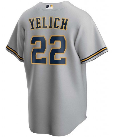 Men's Christian Yelich Gray Milwaukee Brewers Alternate Replica Player Jersey $72.50 Jersey