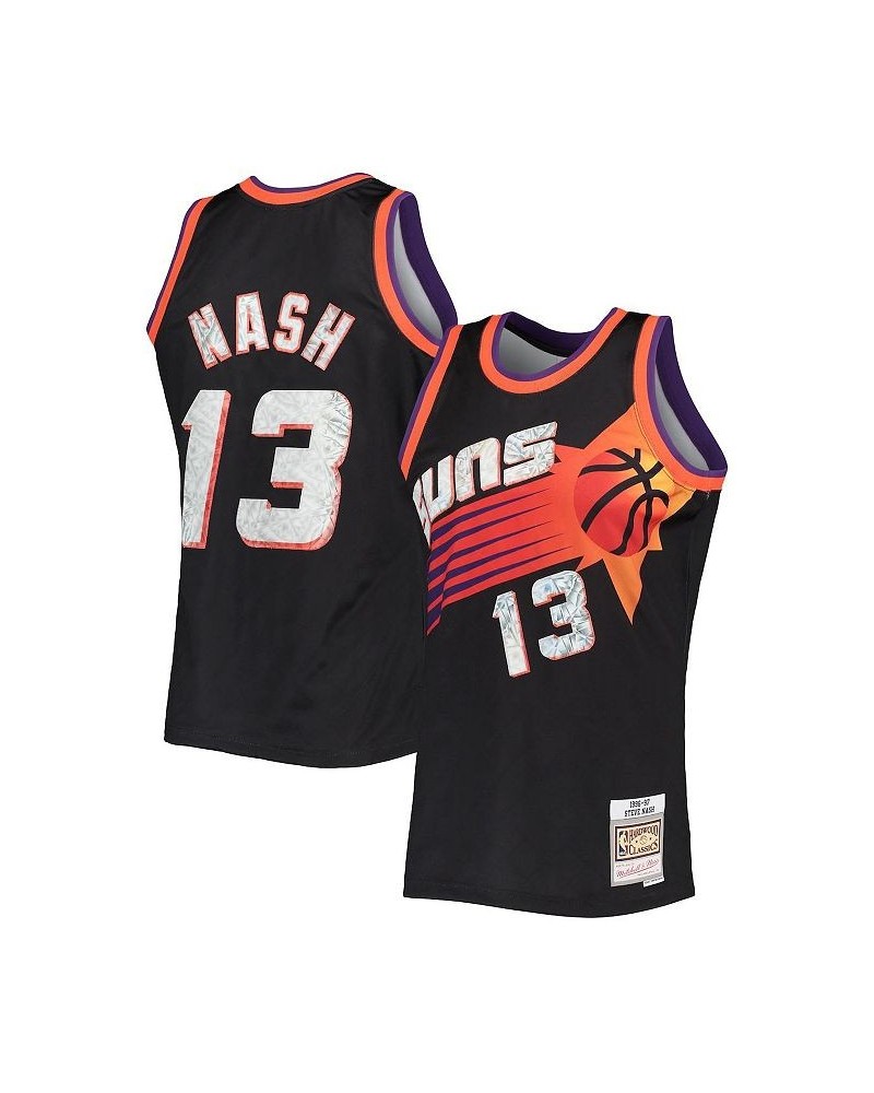 Men's Steve Nash Black Phoenix Suns 1996-97 Hardwood Classics 75th Anniversary Diamond Swingman Jersey $84.00 Jersey