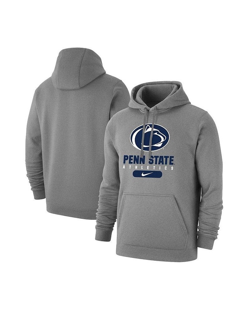 Men's Heathered Gray Penn State Nittany Lions Big and Tall Club Stack Fleece Pullover Hoodie $35.70 Sweatshirt