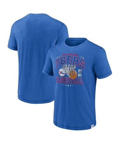 Men's Branded Royal Philadelphia 76ers Reinforce True Classics Vintage-like Slub T-shirt $20.25 T-Shirts