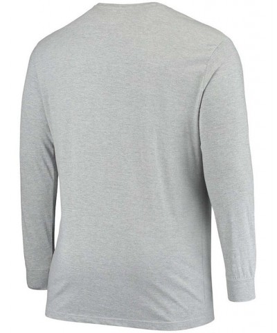 Men's Big and Tall Heathered Gray Chicago Bears Practice Long Sleeve T-shirt $21.59 T-Shirts