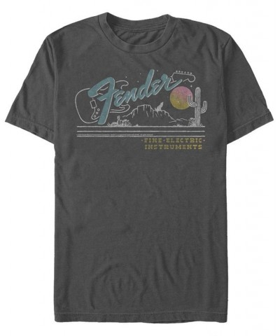 Men's Fender Desert Short Sleeve Crew T-shirt Gray $20.99 T-Shirts