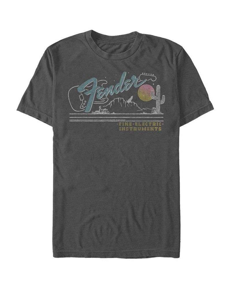 Men's Fender Desert Short Sleeve Crew T-shirt Gray $20.99 T-Shirts