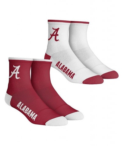 Men's Socks Alabama Crimson Tide Core Team 2-Pack Quarter Length Sock Set $13.50 Socks