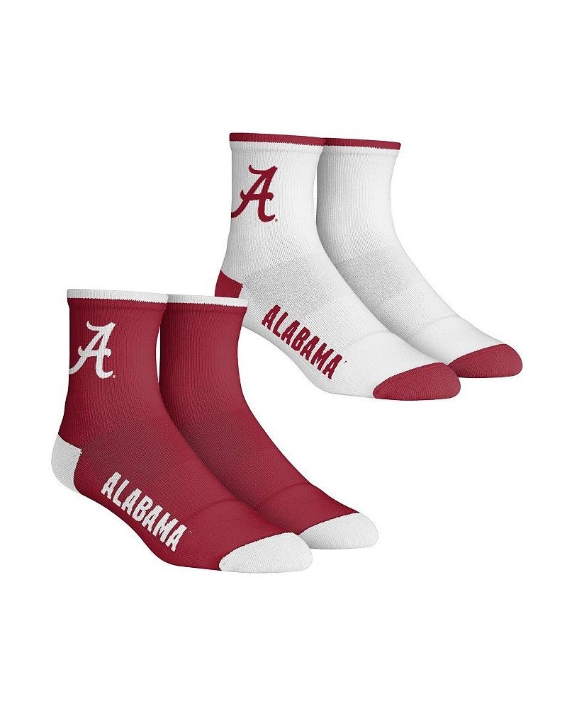 Men's Socks Alabama Crimson Tide Core Team 2-Pack Quarter Length Sock Set $13.50 Socks