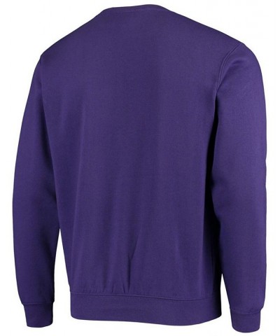 Men's Big and Tall Purple James Madison Dukes Arch Logo Tackle Twill Pullover Sweatshirt $30.59 Sweatshirt