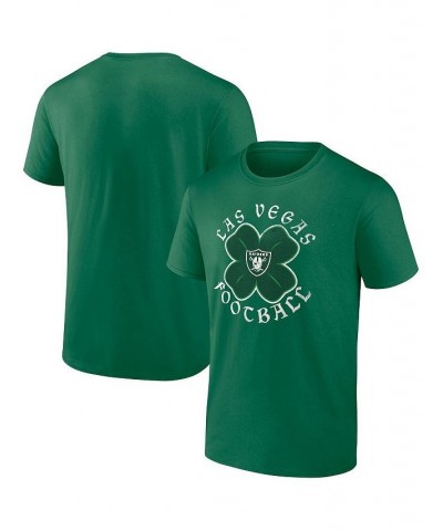 Men's Branded Kelly Green Las Vegas Raiders Celtic Clover T-shirt $12.40 T-Shirts