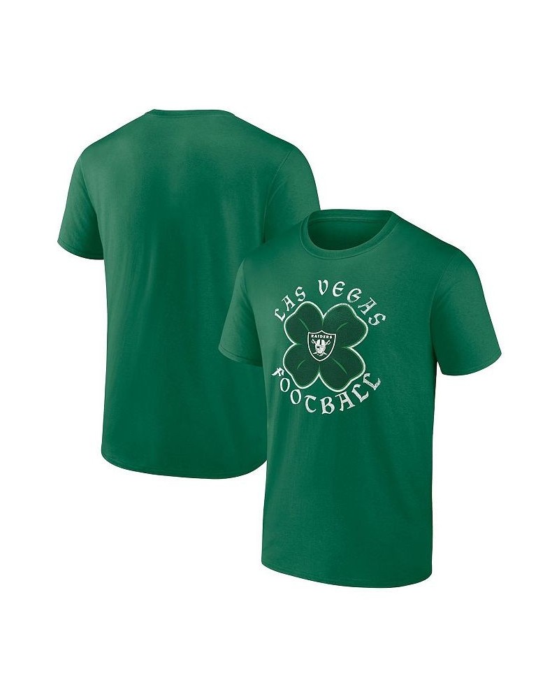 Men's Branded Kelly Green Las Vegas Raiders Celtic Clover T-shirt $12.40 T-Shirts