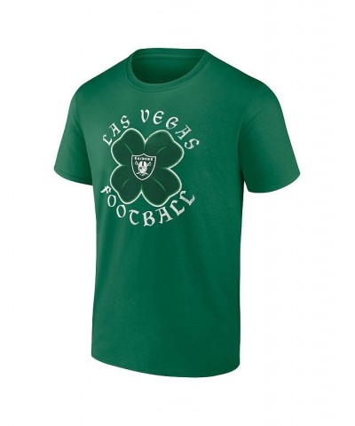 Men's Branded Kelly Green Las Vegas Raiders Celtic Clover T-shirt $12.40 T-Shirts