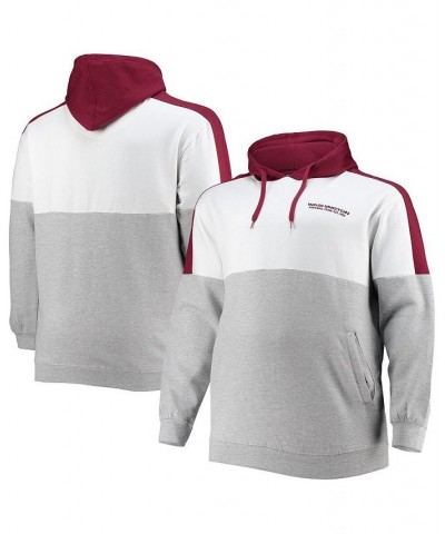 Men's Burgundy, Heathered Gray Washington Football Team Big and Tall Team Logo Pullover Hoodie $44.19 Sweatshirt