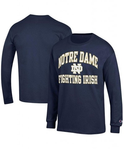 Men's Navy Notre Dame Fighting Irish High Motor Long Sleeve T-shirt $18.90 T-Shirts